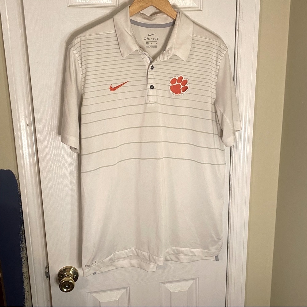 Men’s Golf Polo Nike Clemson University Tigers Orange and Purple